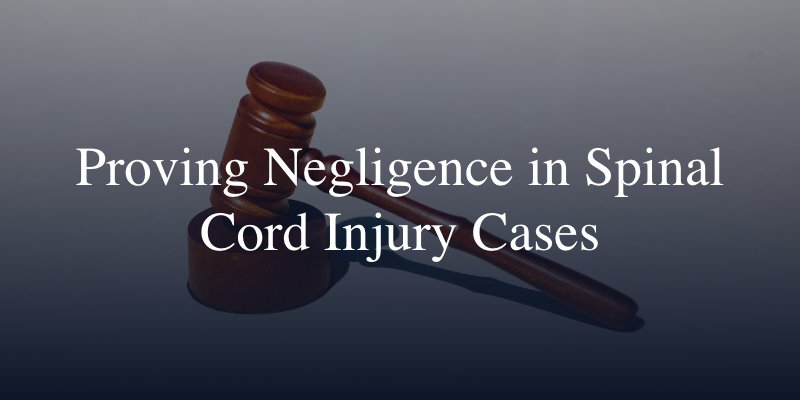 Proving Negligence in Spinal Cord Injury Cases